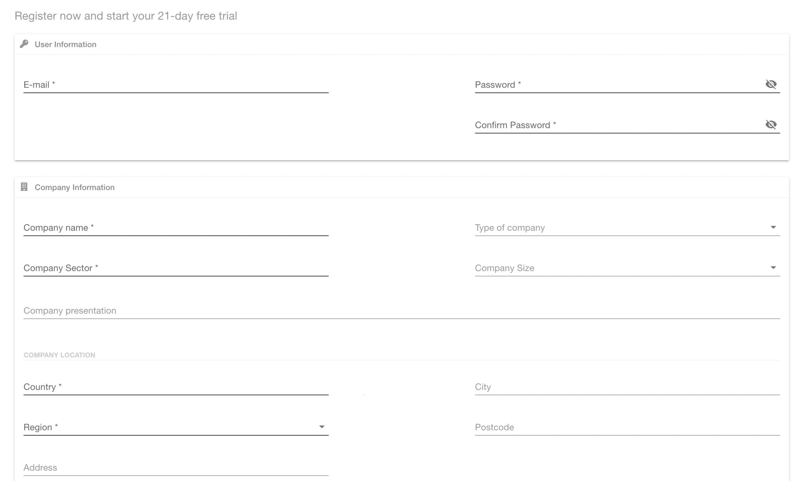 registering a new company