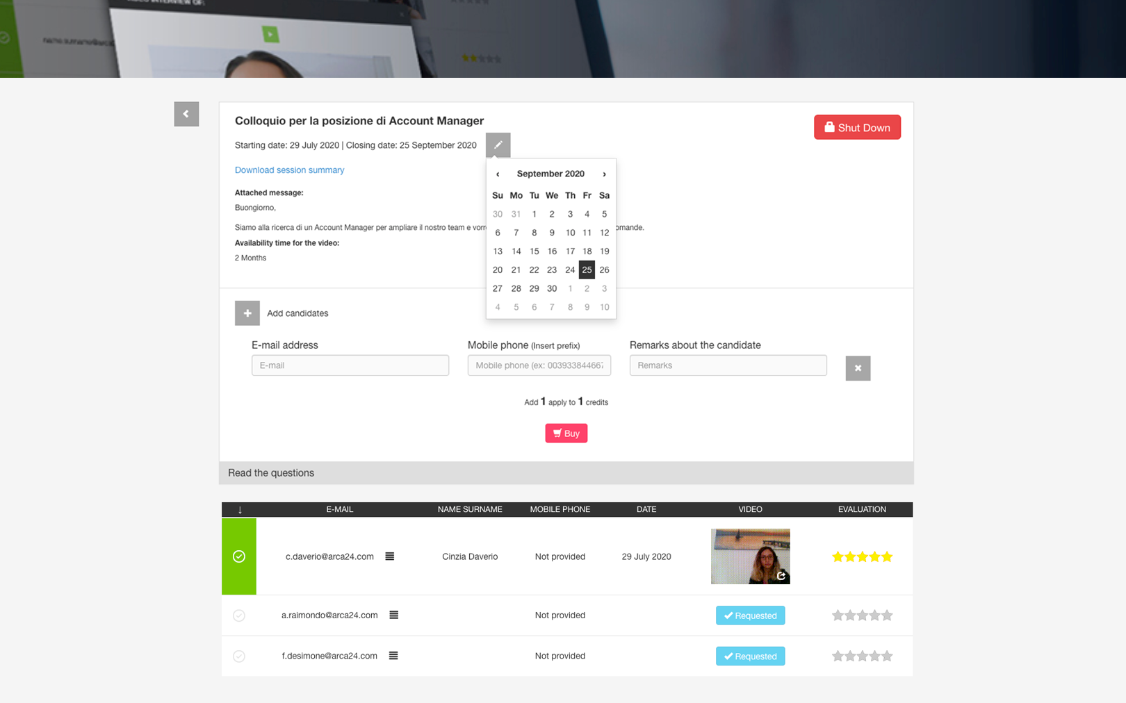 cvideo – automated video interviews